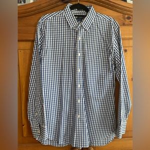 Classic J Crew blue checkered Men’s button down